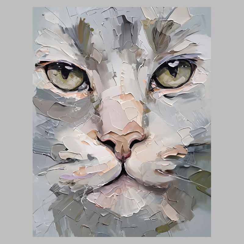 Luchs Gemälde Ölfarben Geschenk