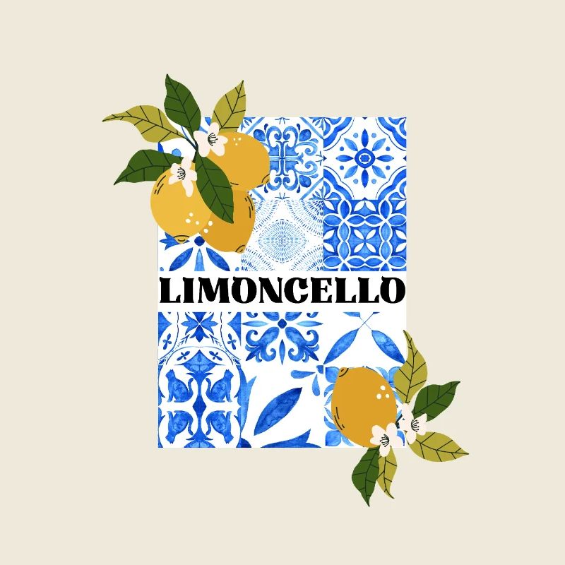 Limoncello – Citrus and Azulejo Pattern