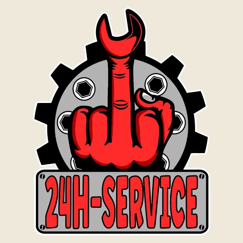 Mittelfinger Stinkerfinger 24h Service Design Rot