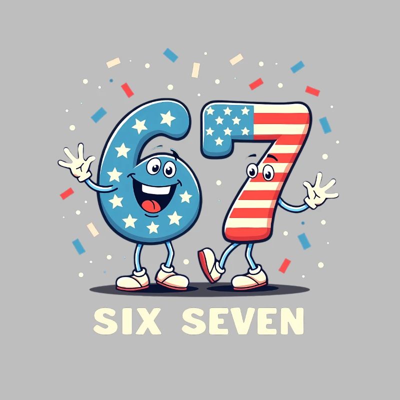 US Flag 67 Memes Six Seven