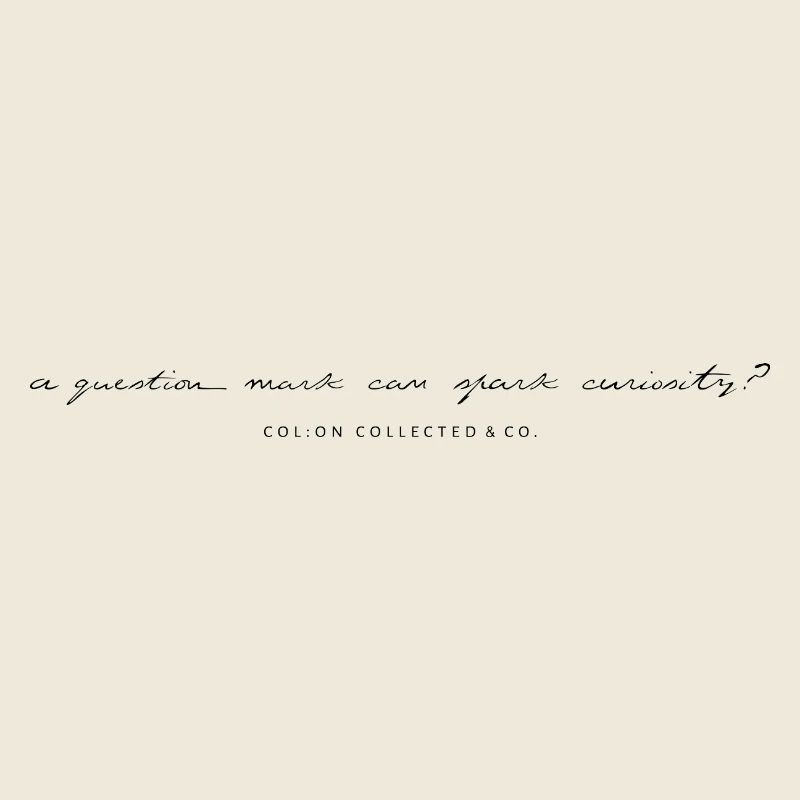 Question Modern Calligraphy Minimalist Humor