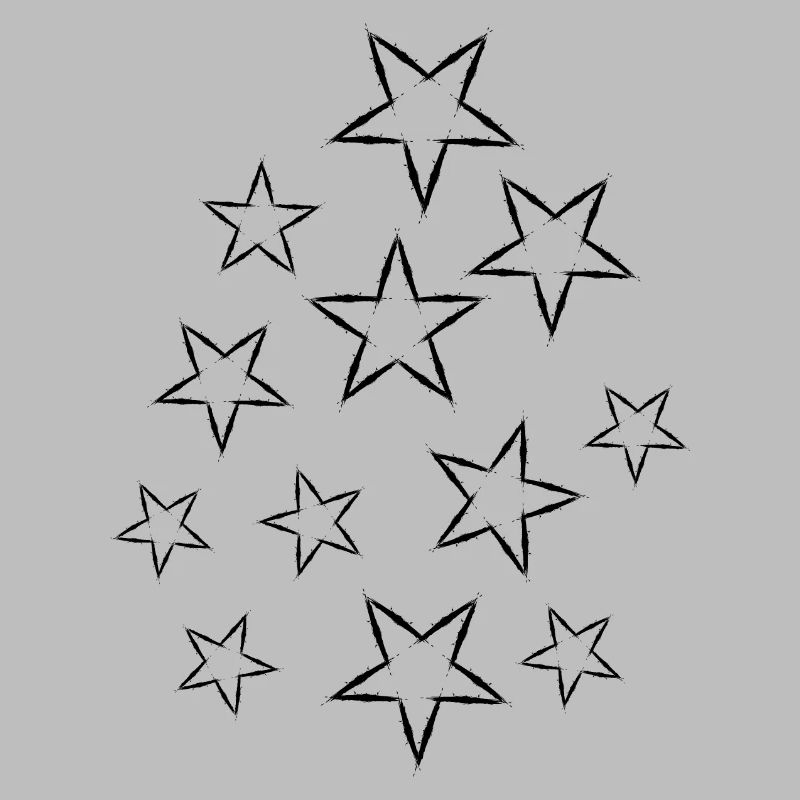 Star Design Vector Black Starry Sky