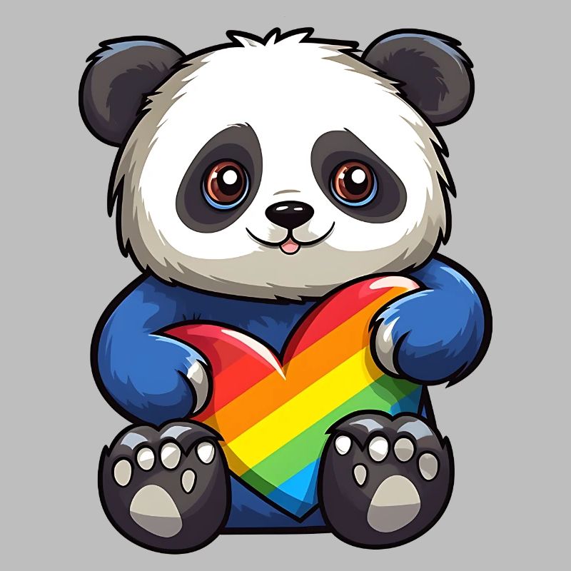 Panda bear | Pride heart | Cute | LGBTQ+ |