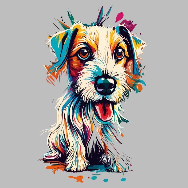 Jack Russel Terrier Farbenfroh - Jack Russel