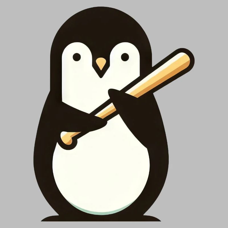 Cute Penguin Baseball Comic