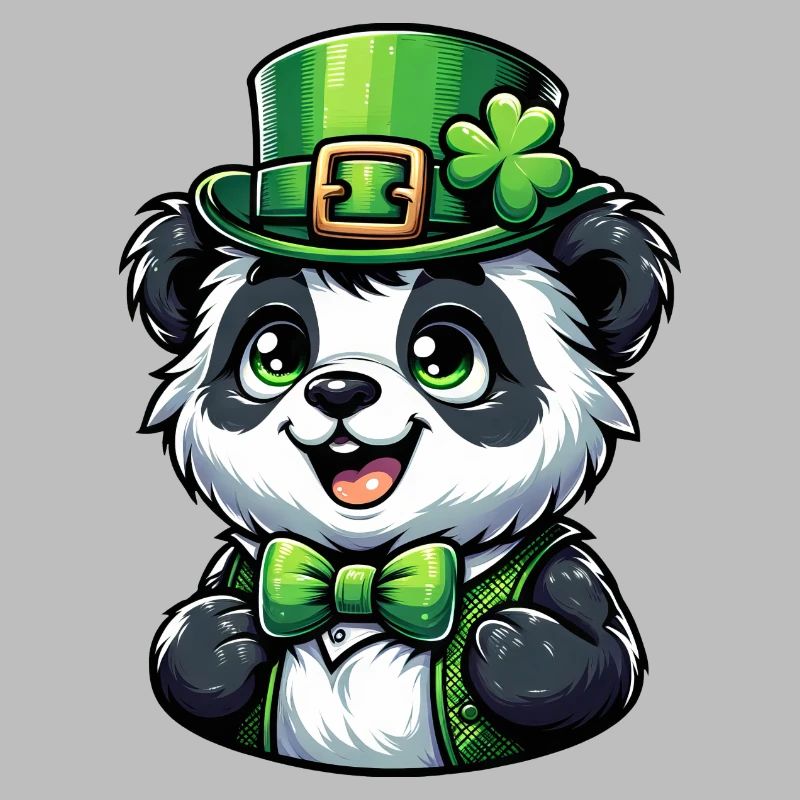Célébration du panda de la Saint-Patrick