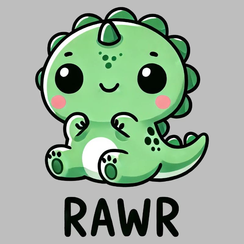 Cute Dino T-Rex Chibi Roar Cartoon