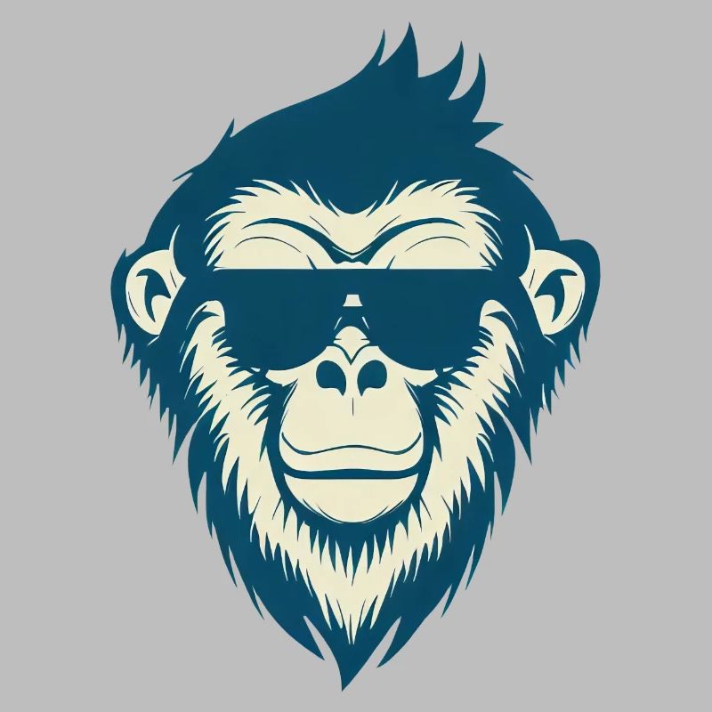 Cool monkey with sunglasses