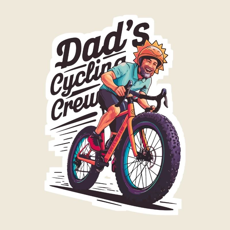 Illustration de l’équipage cycliste de papa