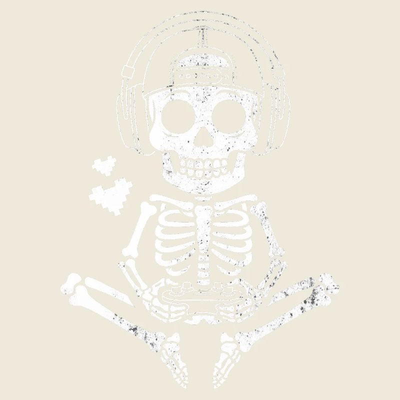 Skull DJ mit Kopfhörer Design