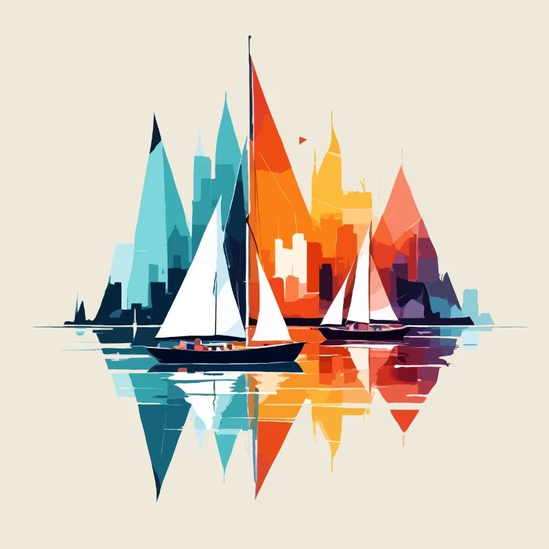 Sailing Sea Calm Tranquil Ocean Outdoors colourful