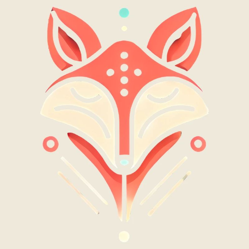Sly and Cute Fox Minimalist Design