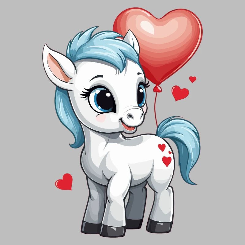 Süßes Pony mit Herz