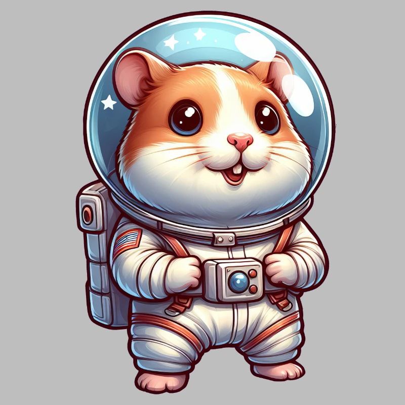 Mignon hamster astronaute dans l’espace
