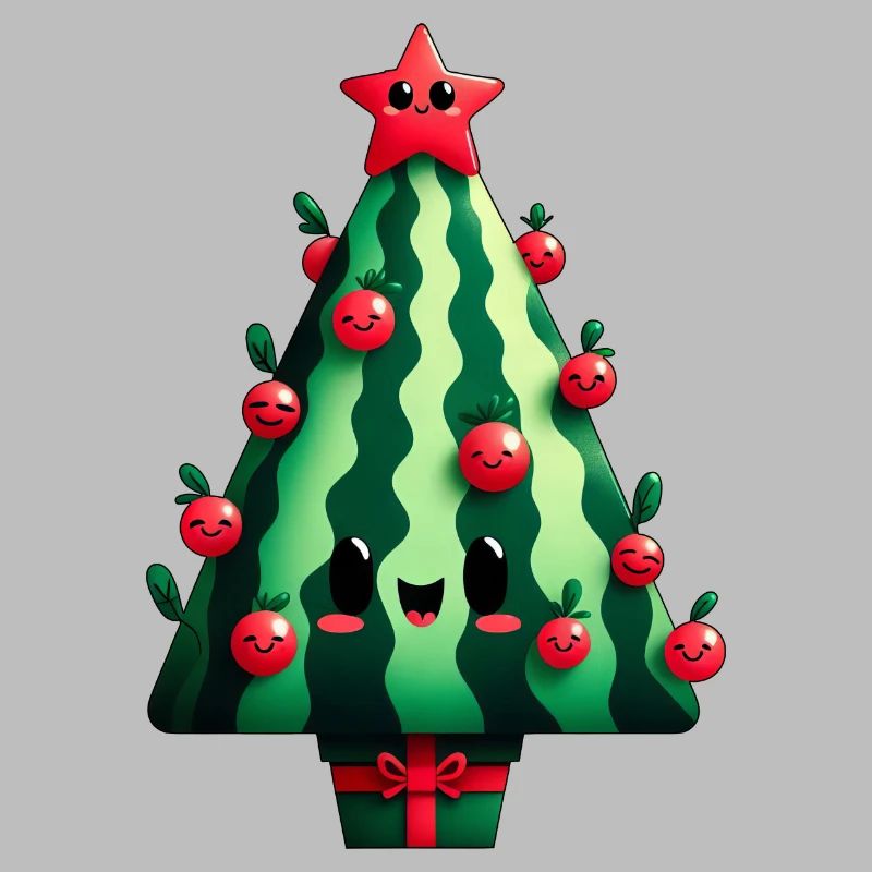 Sapin de Noël en pastèque