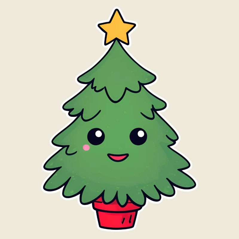 Cuddly Christmas tree with star