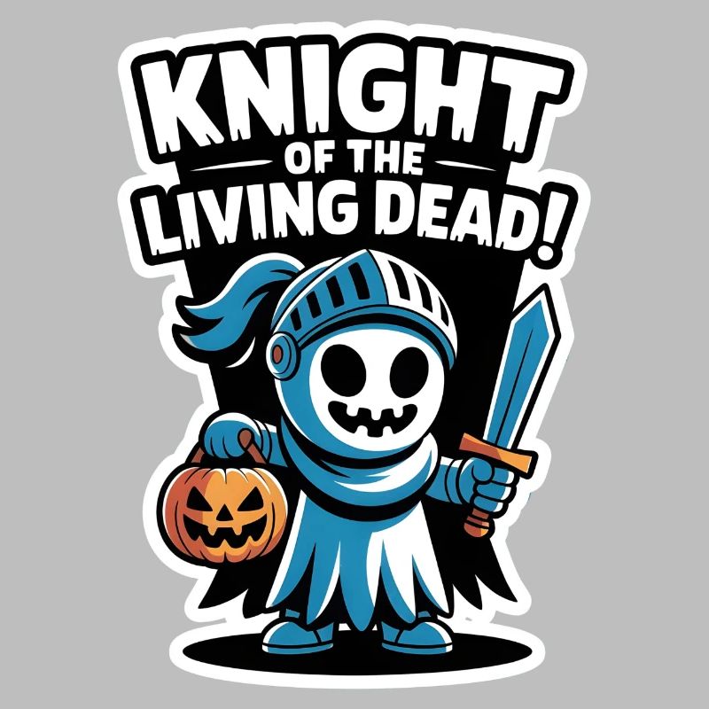 Knight Boo – Spooky Cute Halloween Ghost Sword