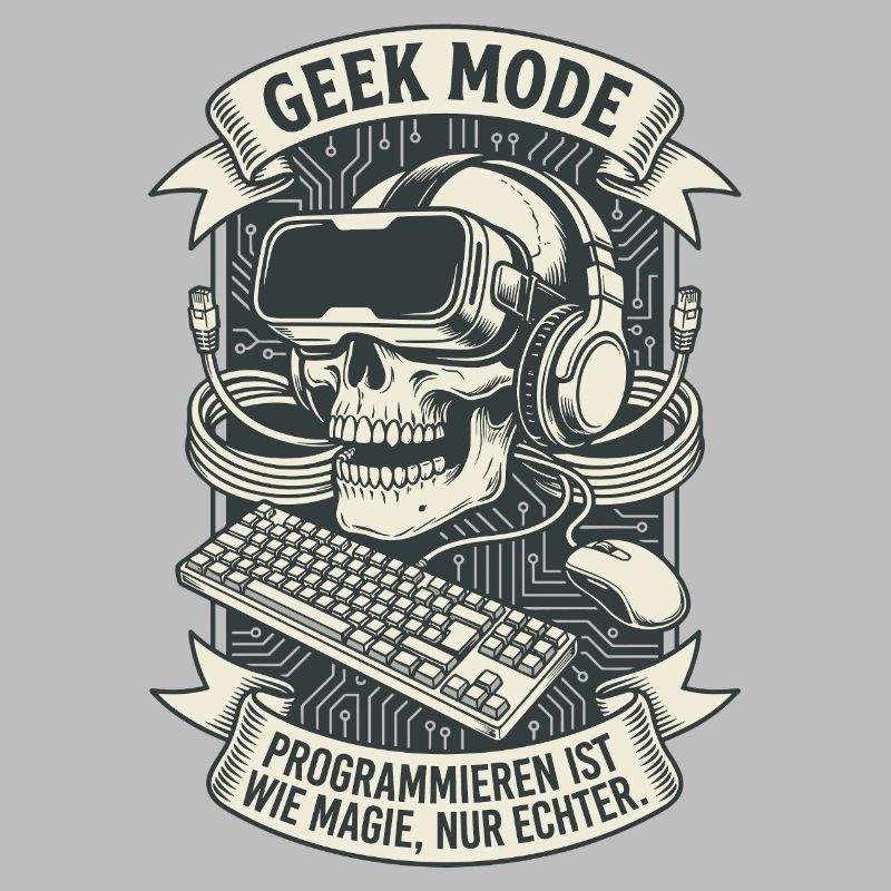 Codage de mode geek Crâne magique