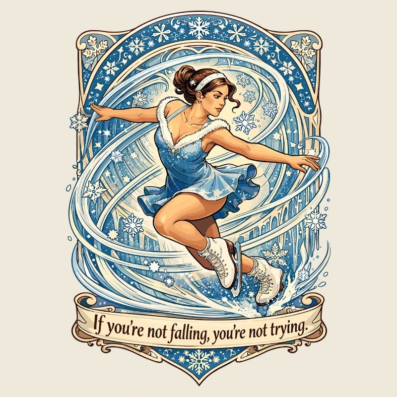 Eiskunstlauf Spruch - If You're Not Falling