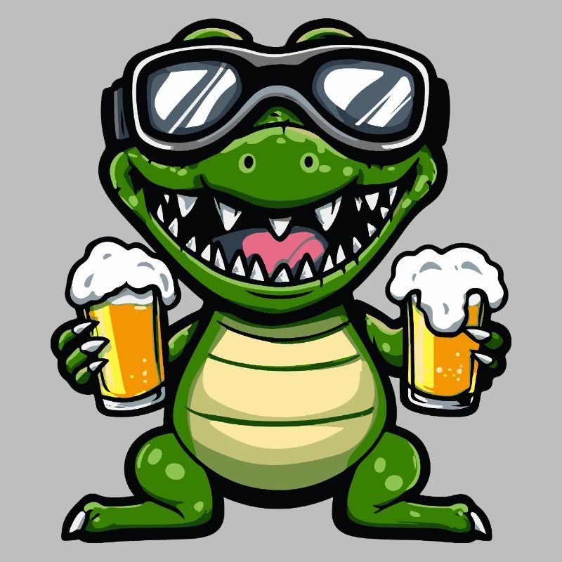 Alligator Apres Ski Bier Comic