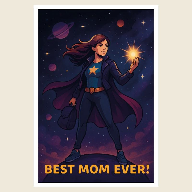 Beste Mutter aller Zeiten Superhelden Poster