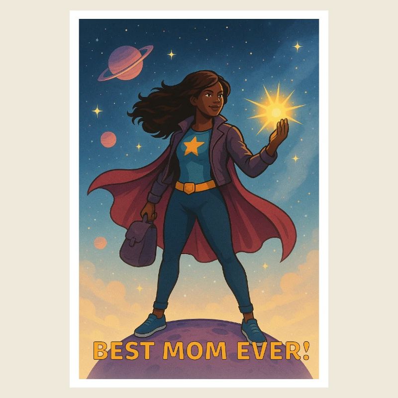 Beste Mutter aller Zeiten Superhelden Poster