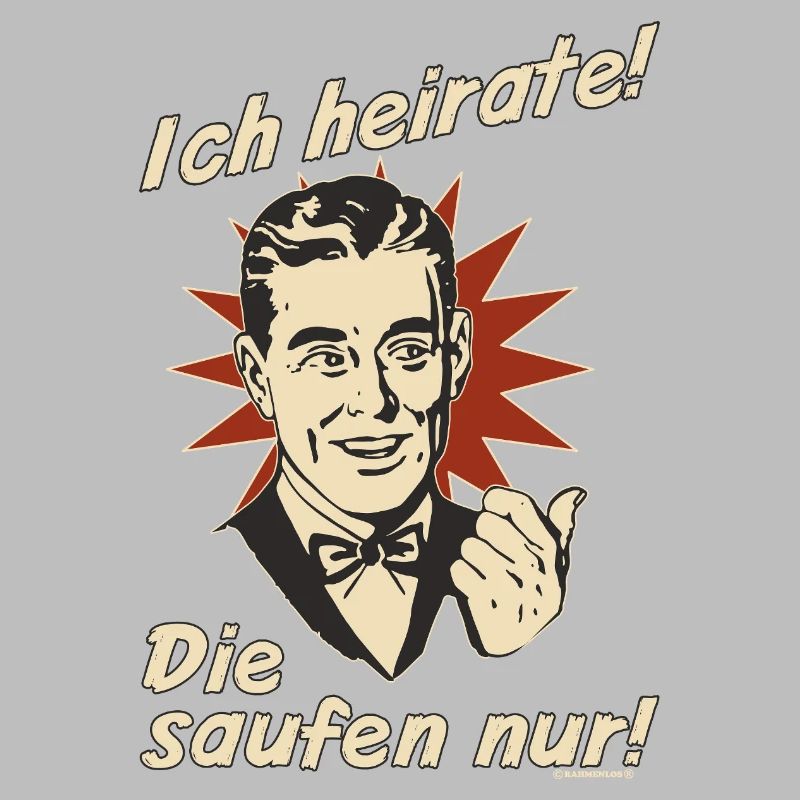 Retro-Eheversprechen mit Trinkmotiv