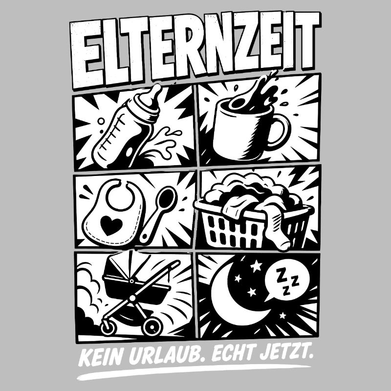 Elternzeit Comic Symbole