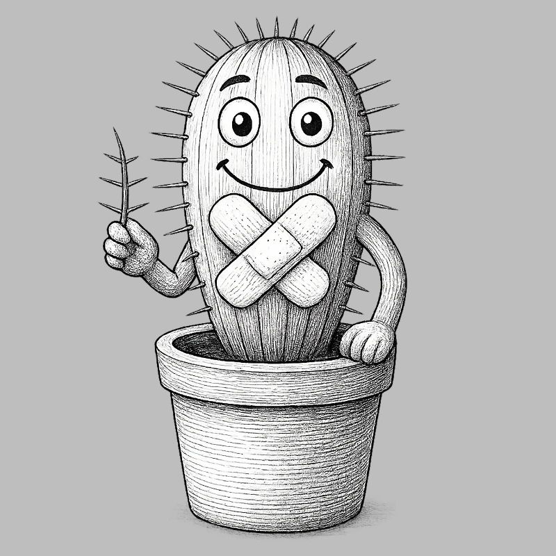 Bandaged Whimsical Cactus