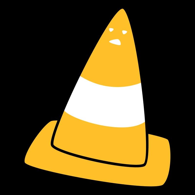 traffic cone with face