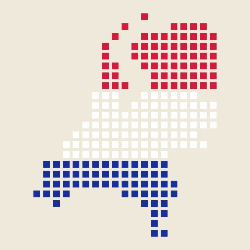 Pays-bas - flag - map - holland