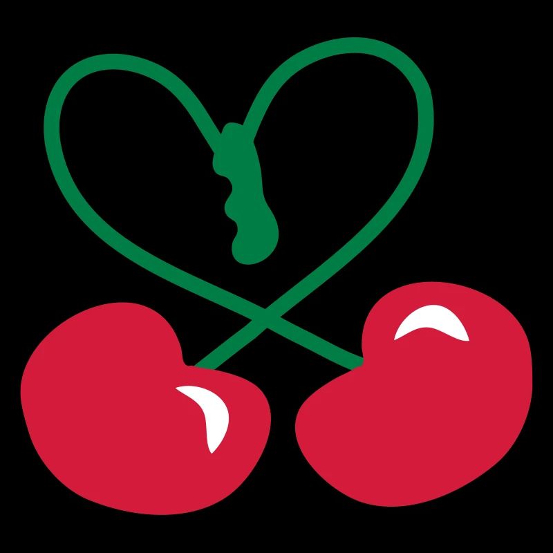 Rockabilly Cherry Heart Symbol patjila 2014