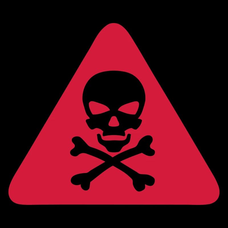 tete de mort panneau danger triangle 280)