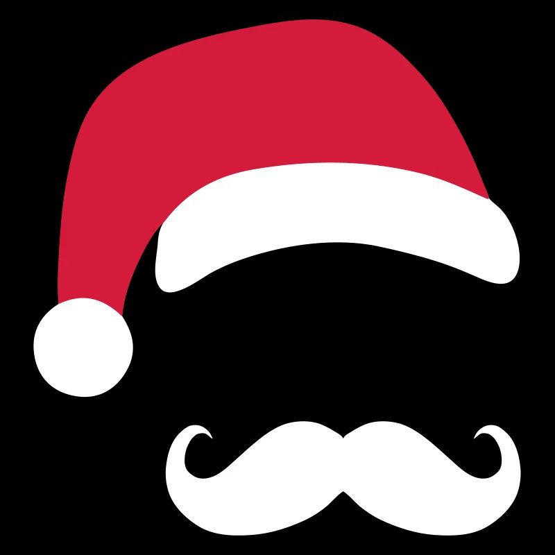 Funny Santa Claus with nerd glasses and mustache