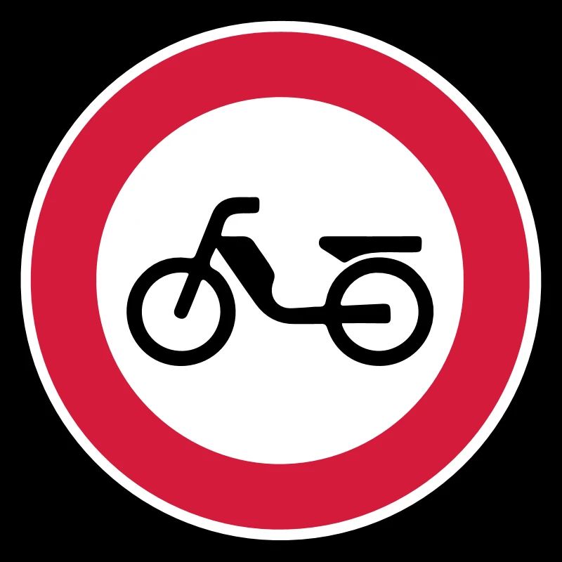 Moped moped prohibition prohibition sign road sign 2c