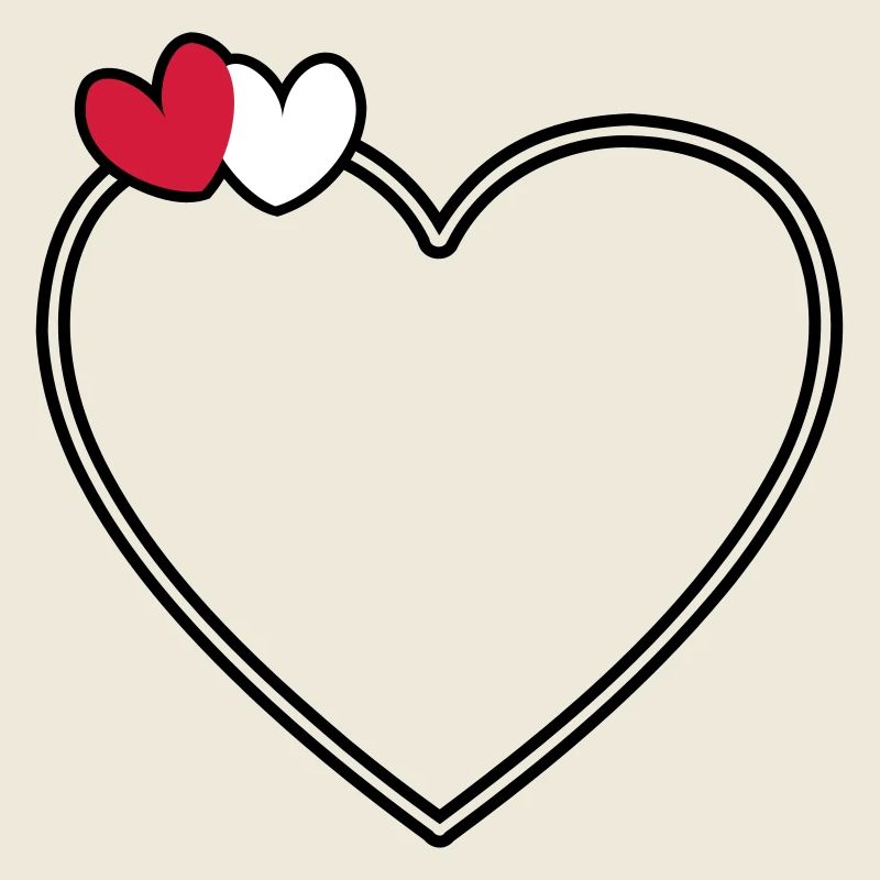 2 Herzen Herz Rahmen