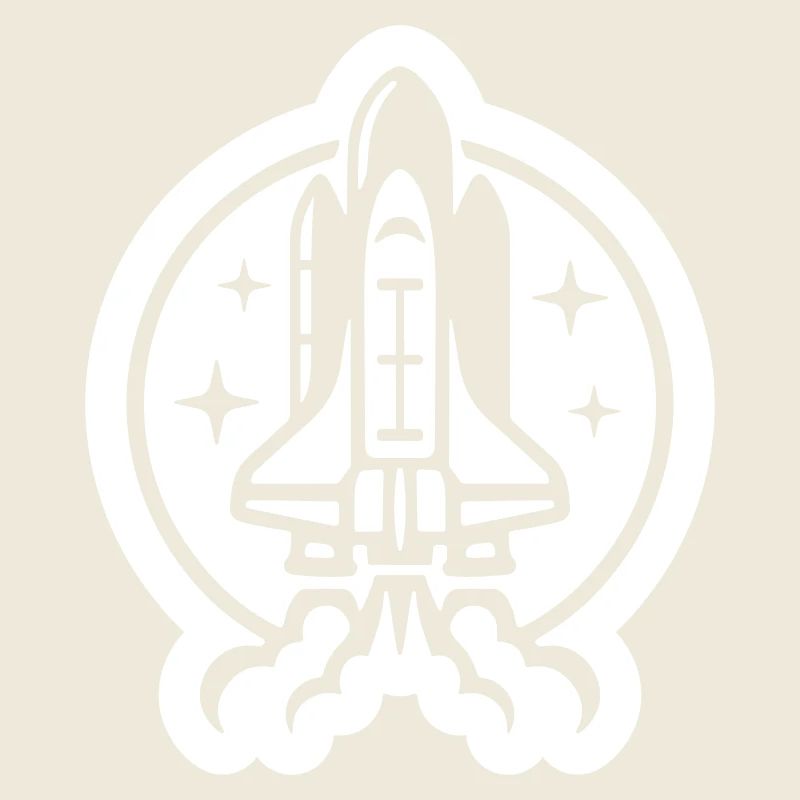 Icône du logo de lancement de la navette spatiale. Décollage. fusée