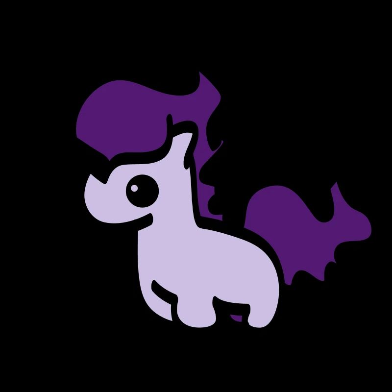 süßes lila einhorn