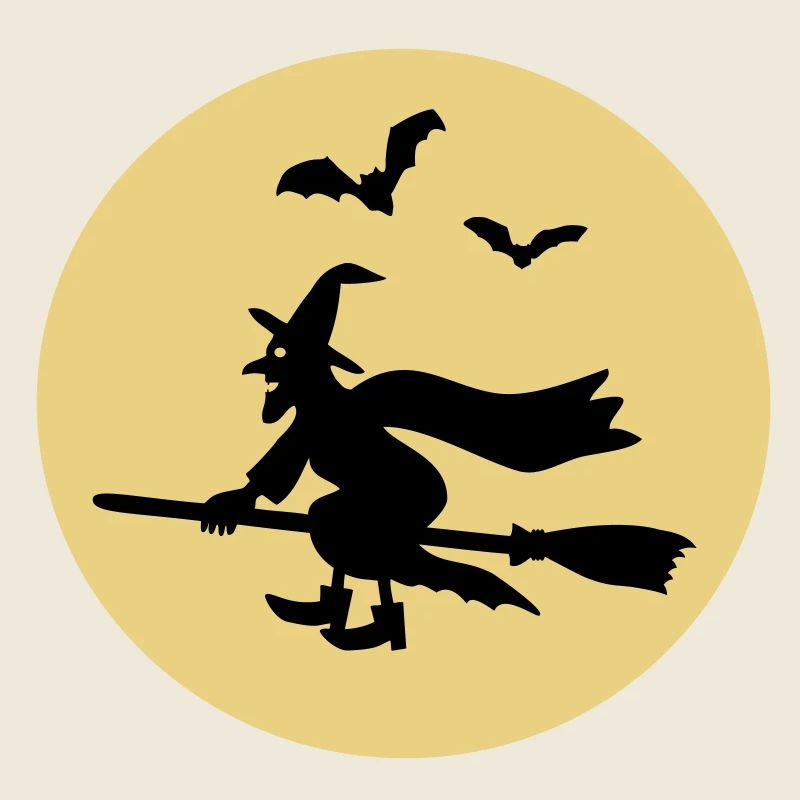 Witch on broom