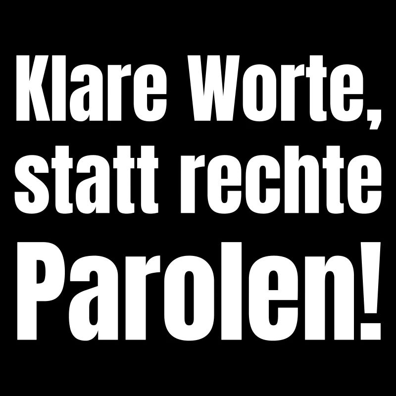 Des mots clairs, au lieu de slogans de droite !