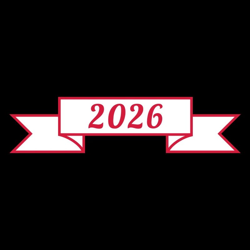 2026 Banderole eckig | Vectorgraphic