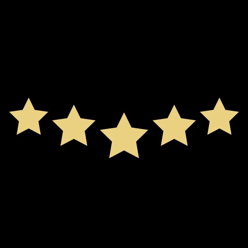 5 Sterne mit Textlinie