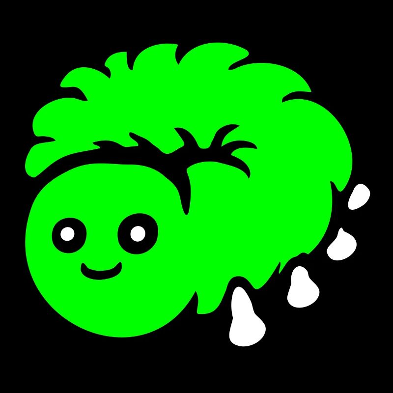 Cute caterpillar small friendly larva worm happy