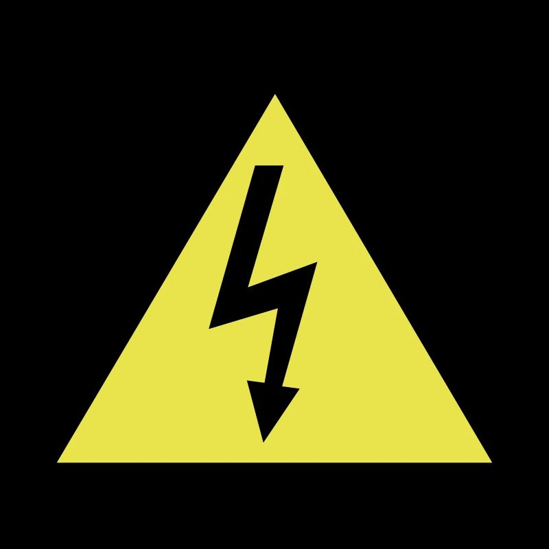 Attention,Symbole,Foudre,Électicité