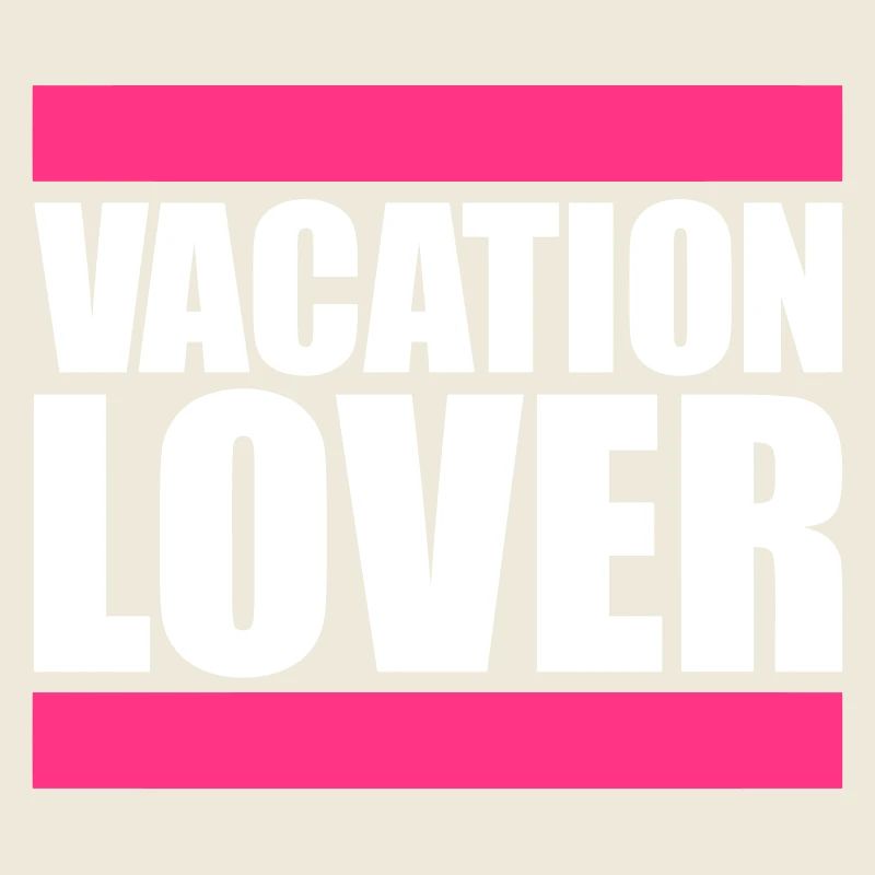 Vacation Lover Saying Text Dashes Lettering Logo