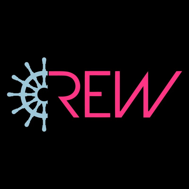Sailing Crew Sailing Team Ship Steering Wheel Text Logo
