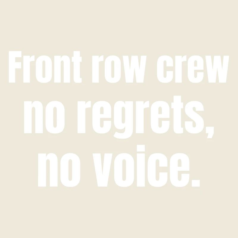 L’équipe de première rangée pas de regrets, pas de voix