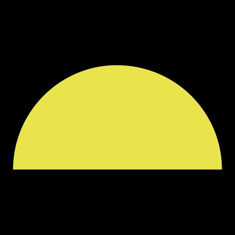 Semicircle / half circle (1c)