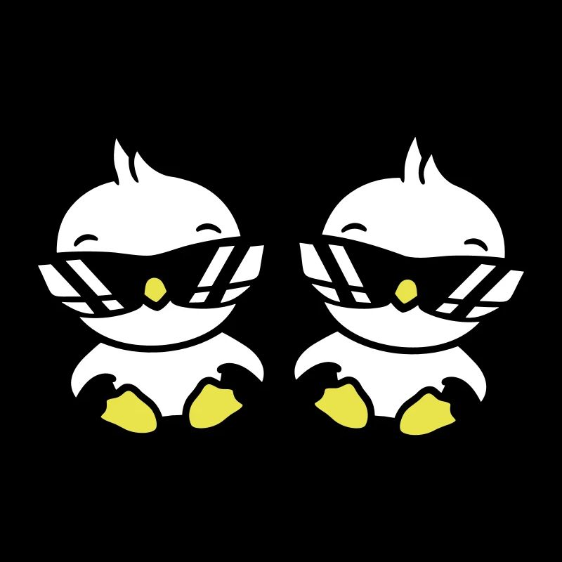 2 oiseaux lunettes de soleil Cool Sitting Two Friends Crew