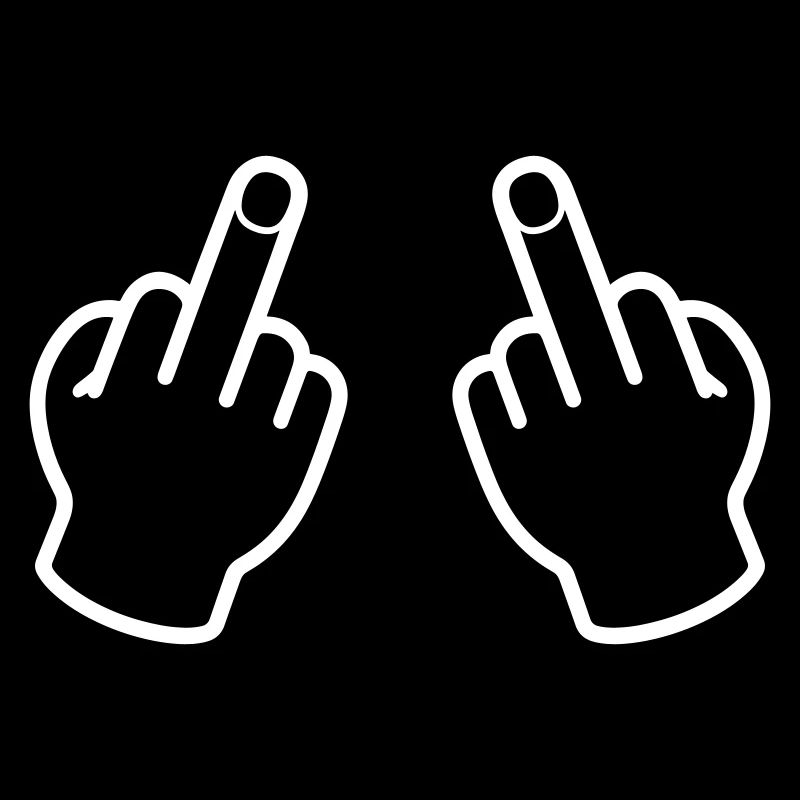 Mittelfinger Hand Frech